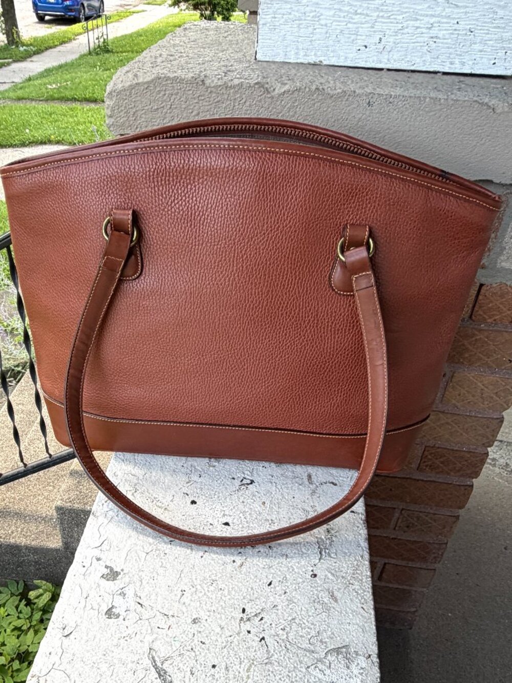 COACH Vintage Sheridan Wendell Large Domed British Tan Brief Shoulder Bag Rare